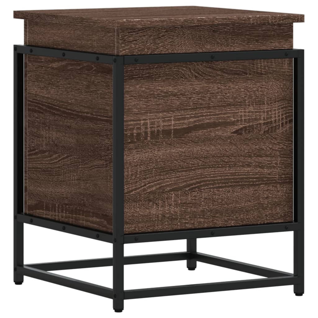 VIDAXL -Speicherbox mit Deckel 40x40x51,5 cm verarbeiteter Holzbraune -Eiche