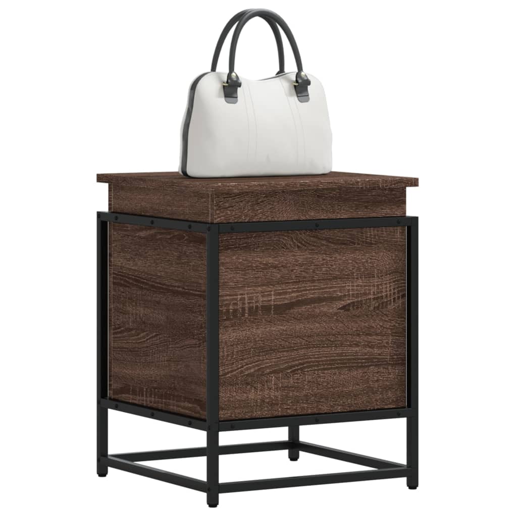 VIDAXL -Speicherbox mit Deckel 40x40x51,5 cm verarbeiteter Holzbraune -Eiche
