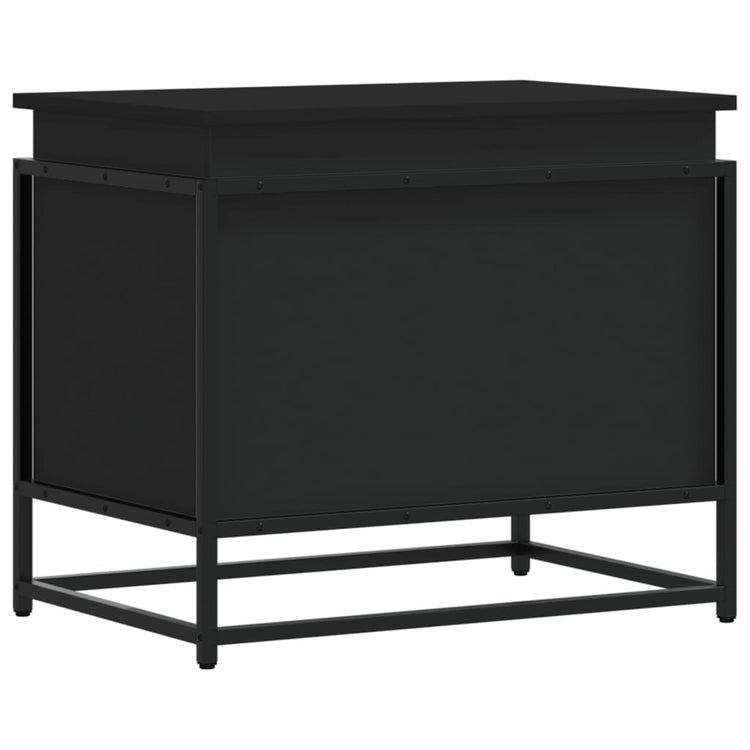 VIDAXL -Speicherbox mit Deckel 60x40x51,5 cm verarbeitetes Holz schwarz