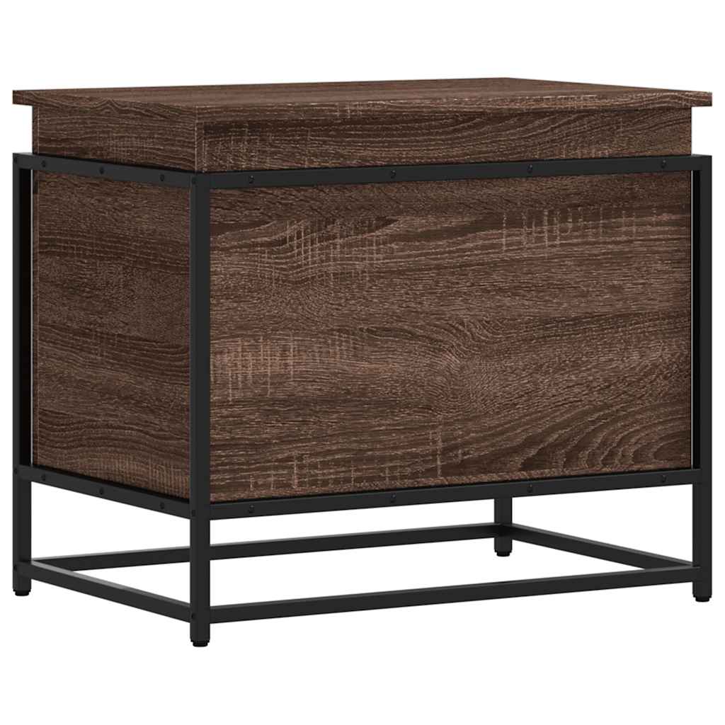 VIDAXL -Speicherbox mit Deckel 60x40x51,5 cm verarbeiteter Holzbraune -Eiche
