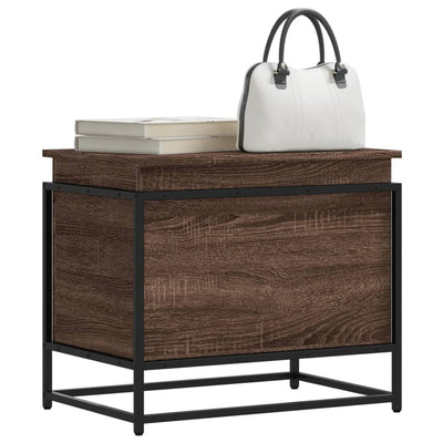 VIDAXL -Speicherbox mit Deckel 60x40x51,5 cm verarbeiteter Holzbraune -Eiche