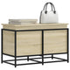 VIDAXL -Speicherbox mit Deckel 80x40x51.5 cm verarbeitetes Holz Sonoma Eiche