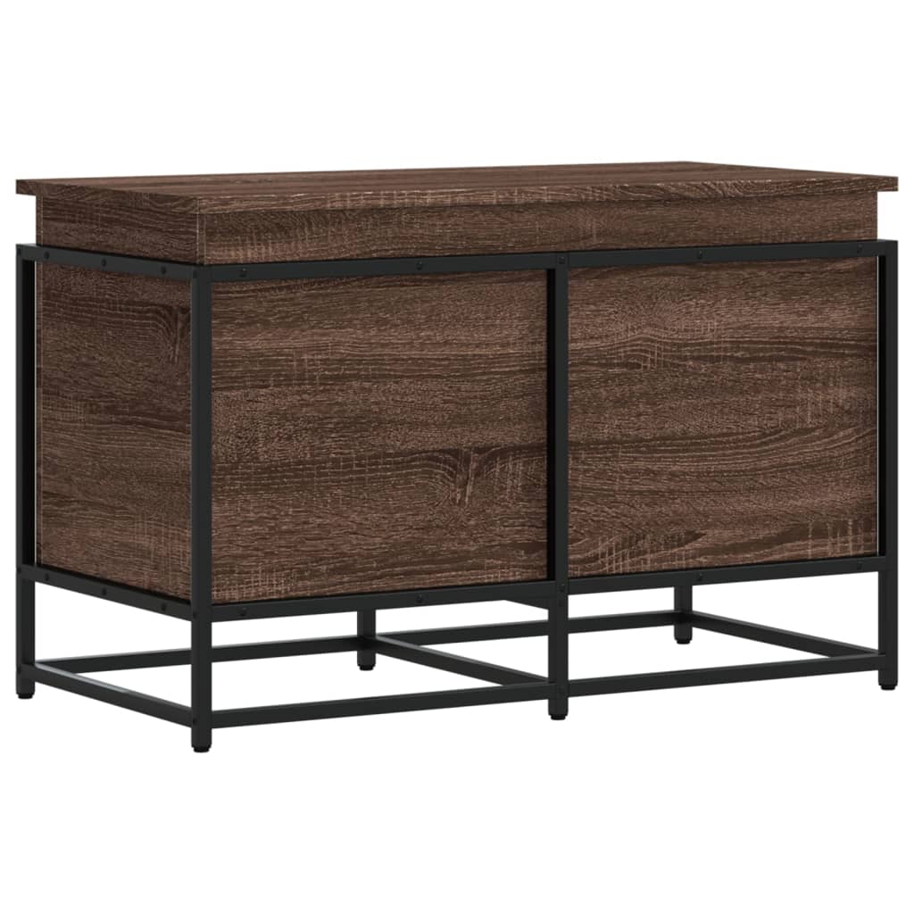VIDAXL -Speicherbox mit Deckel 80x40x51,5 cm verarbeiteter Holzbraune -Eiche