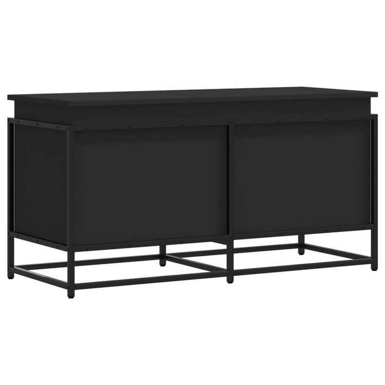 VIDAXL -Speicherbox mit Deckel 100x40x51,5 cm verarbeitetes Holz schwarz
