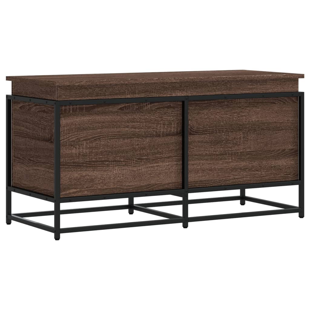 VIDAXL -Speicherbox mit Deckel 100x40x51,5 cm verarbeiteter Holzbraune -Eiche