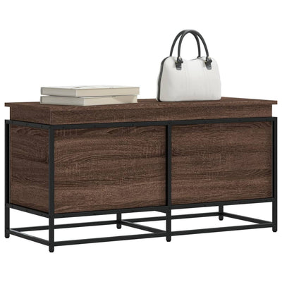 VIDAXL -Speicherbox mit Deckel 100x40x51,5 cm verarbeiteter Holzbraune -Eiche