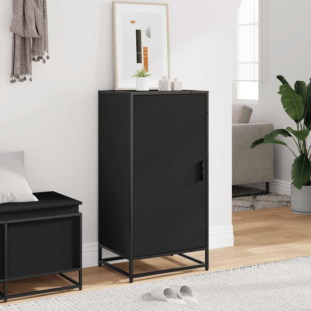 VIDAXL -Schuhregal 48x38x97,5 cm verarbeitetes Holz schwarz