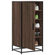 VIDAXL -Schuhregal 48x38x97,5 cm verarbeiteter Holzbraune Eiche gefärbt - afbeelding 1