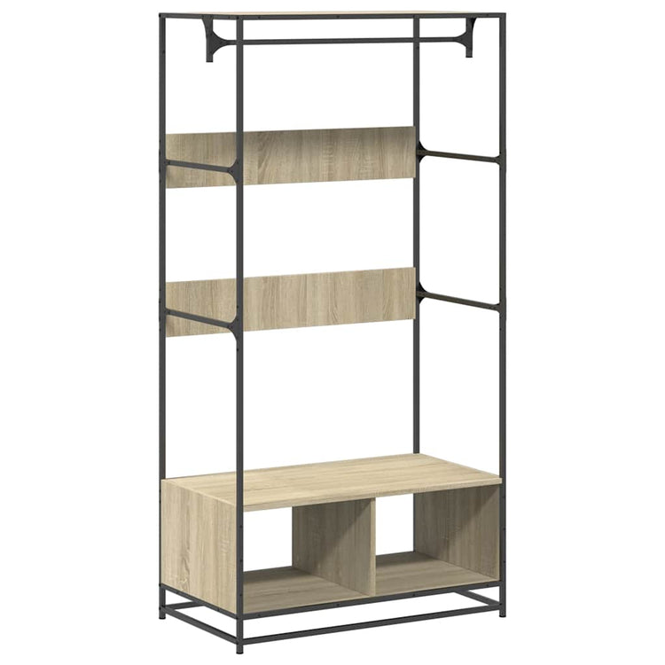 VIDAXL -Garderobe 90x50x180 cm Propertiertes Holz Sonoma Eiche gefärbt