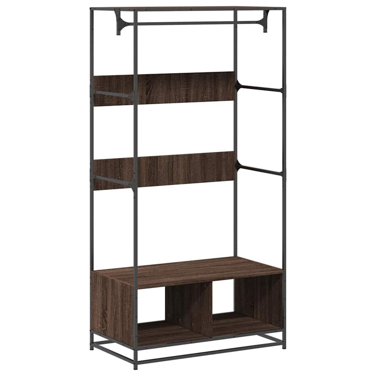 Vidaxl Garderobe 90x50x180 cm geschnittene Holzbraune -Eiche -ausgelöst