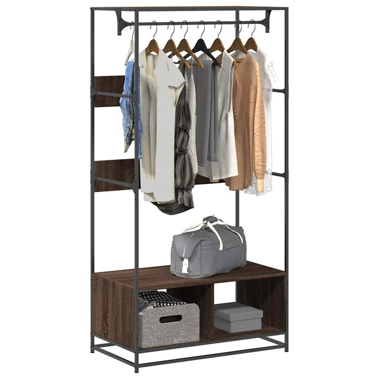 Vidaxl Garderobe 90x50x180 cm geschnittene Holzbraune -Eiche -ausgelöst