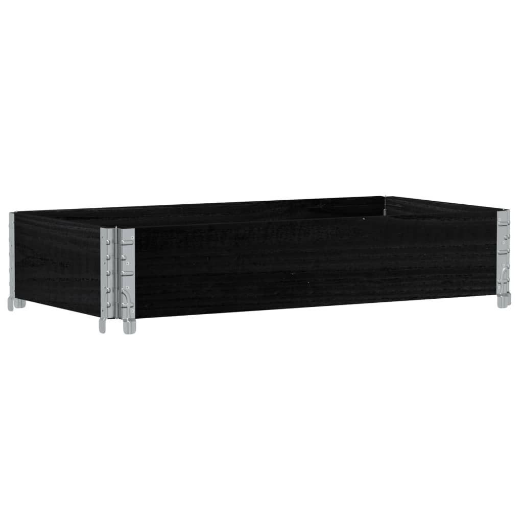 VIDAXL -Planungsbox 100x50 cm Festkiefer schwarz schwarz schwarz
