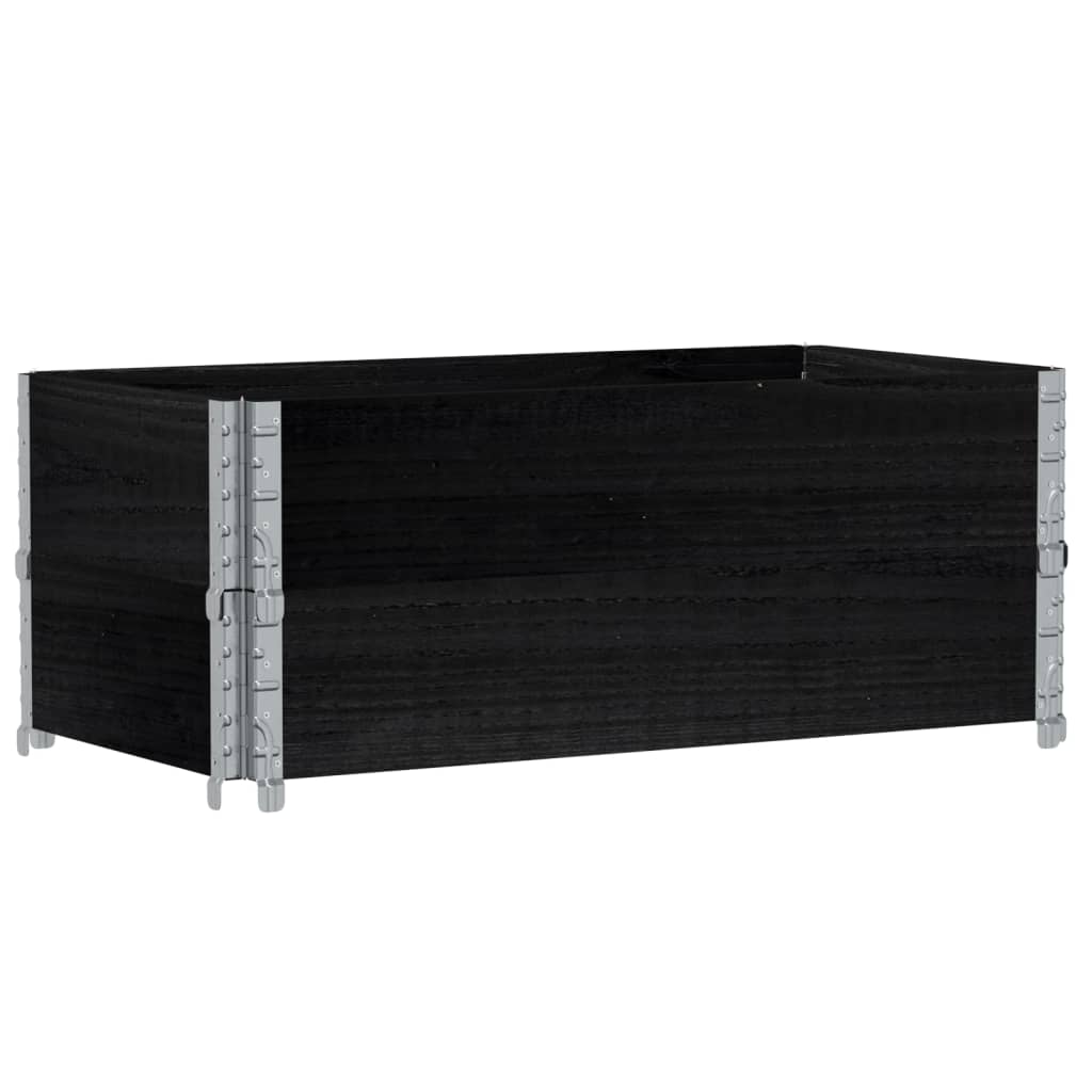 VIDAXL -Planungsbox 100x50 cm Festkiefer schwarz schwarz schwarz