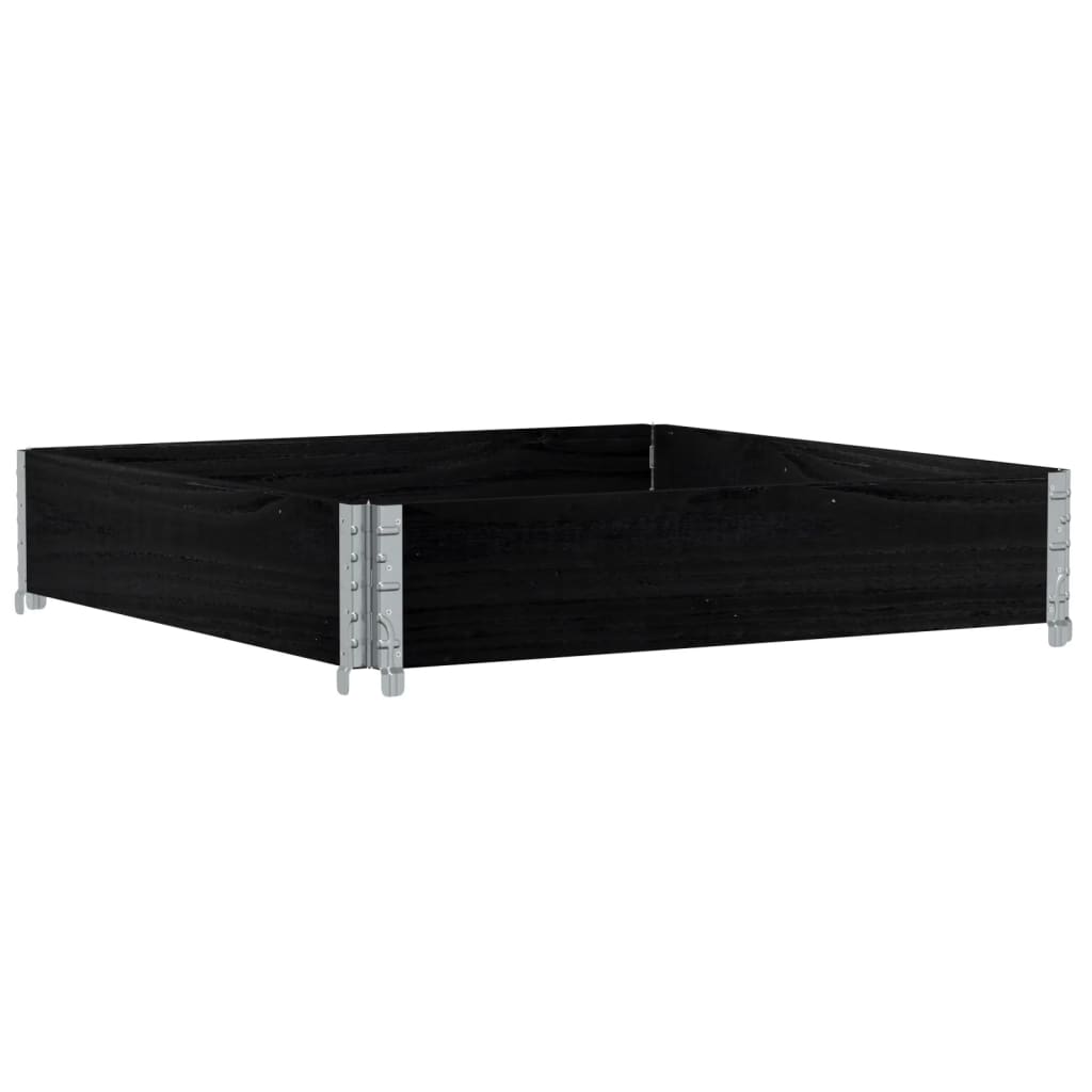 VIDAXL -Planungsbox 100x100 cm Festkiefer schwarz