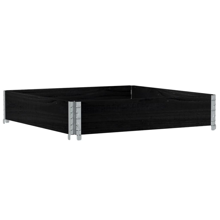 VIDAXL -Planungsbox 100x100 cm Festkiefer schwarz