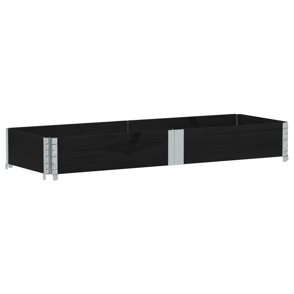 VIDAXL -Planungsbox 150x50 cm Festkiefer schwarz
