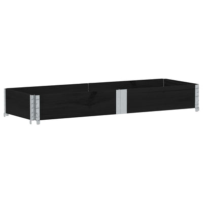 VIDAXL -Planungsbox 150x50 cm Festkiefer schwarz
