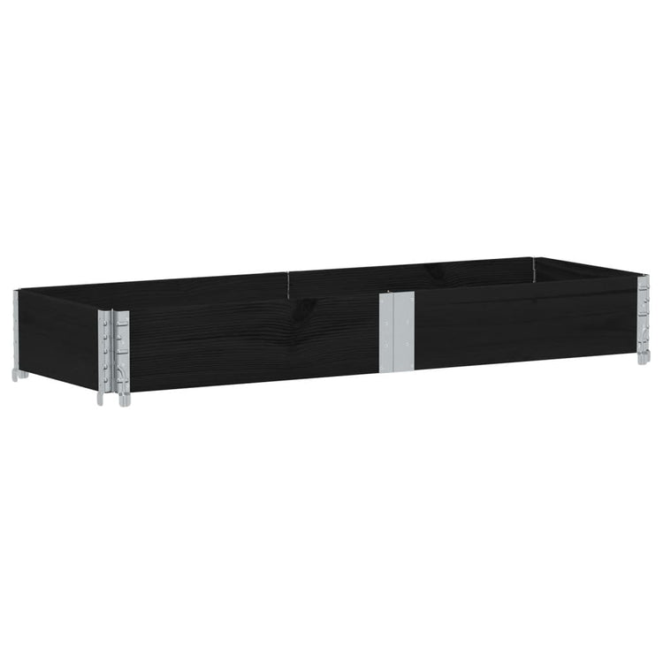 VIDAXL -Planungsbox 150x50 cm Festkiefer schwarz
