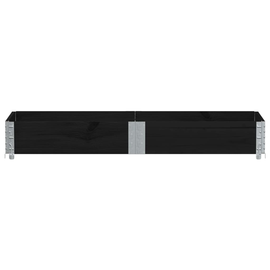VIDAXL -Planungsbox 150x50 cm Festkiefer schwarz