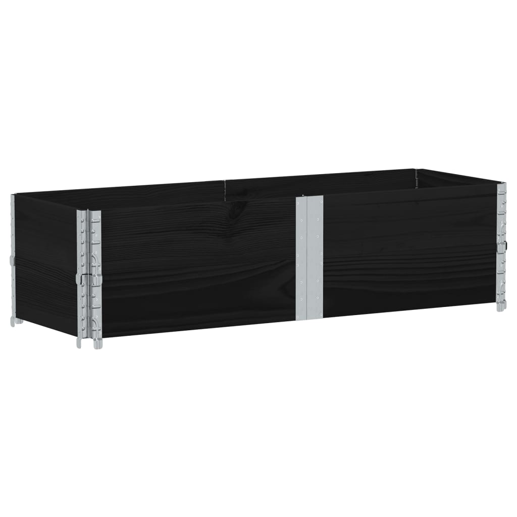 VIDAXL -Planungsbox 150x50 cm Festkiefer schwarz
