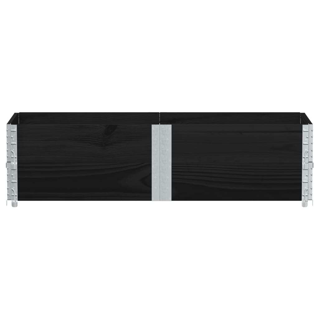 VIDAXL -Planungsbox 150x50 cm Festkiefer schwarz