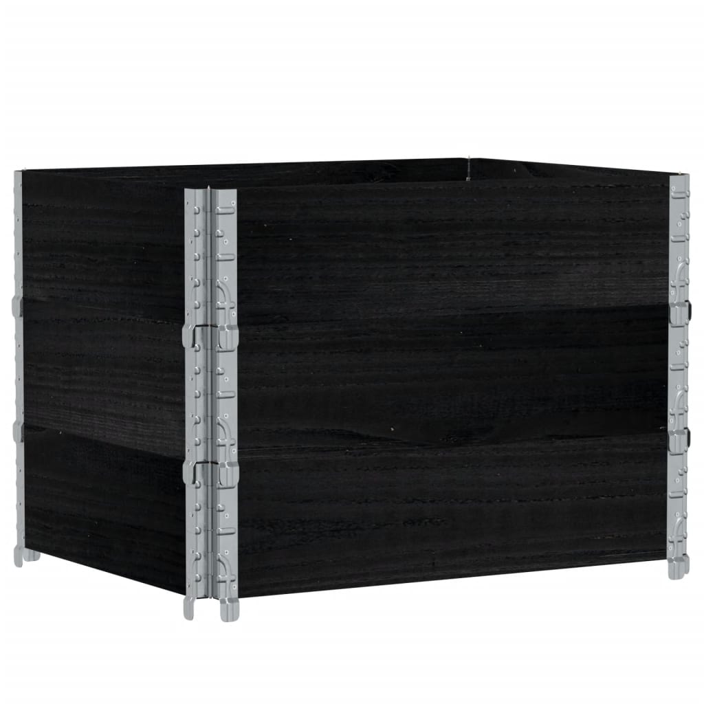 VIDAXL -Planungsbox 80x60 cm Festkiefer schwarz