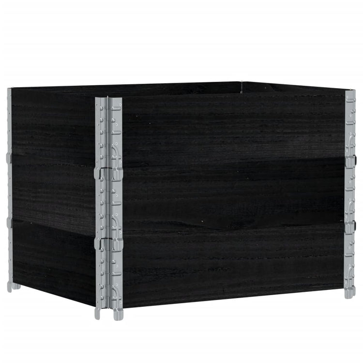 VIDAXL -Planungsbox 80x60 cm Festkiefer schwarz