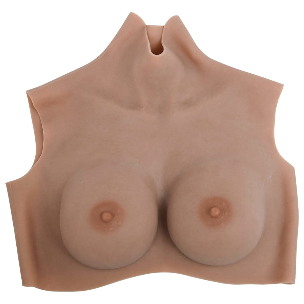 VidaXL Brustprothese D-Cup Silikon braun