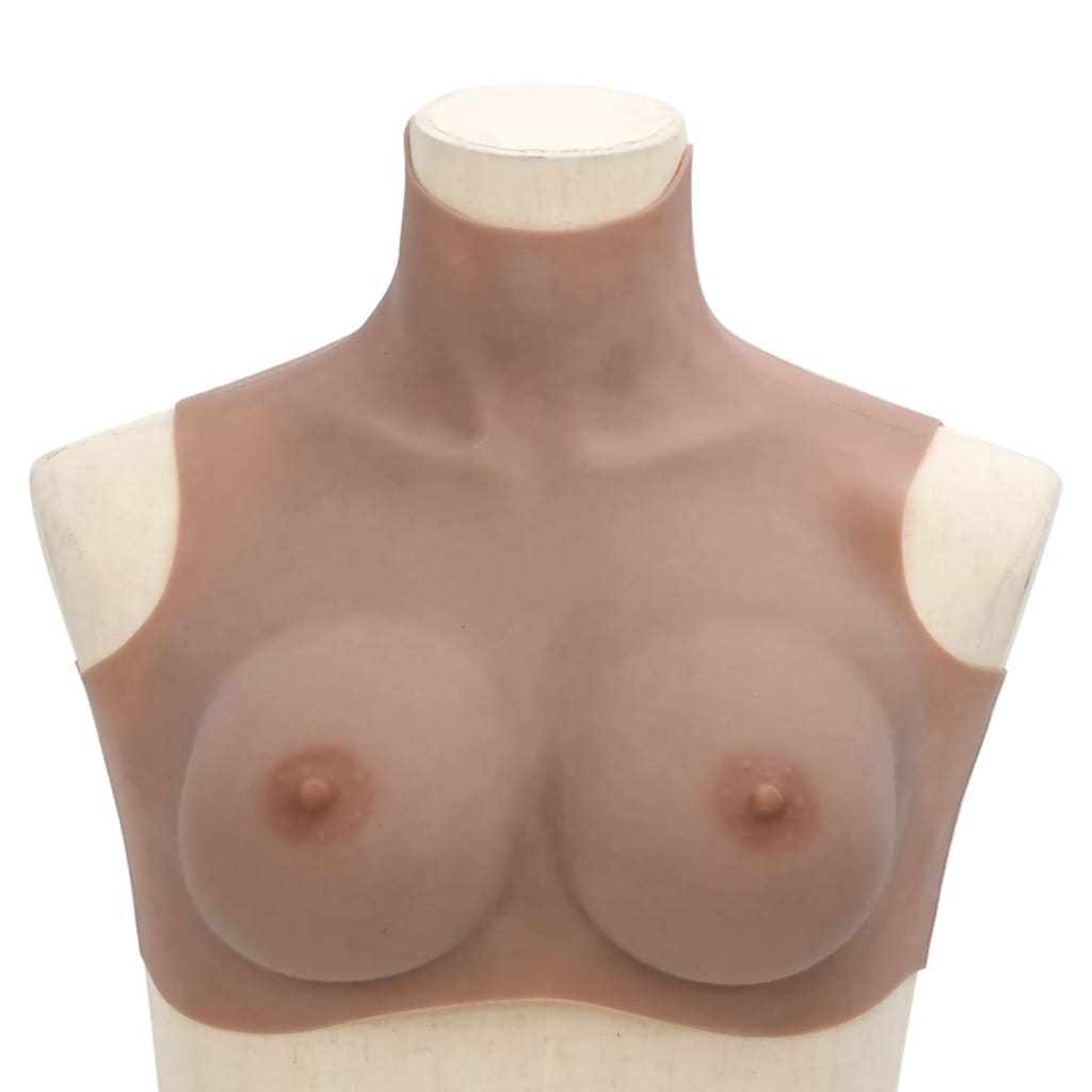 VidaXL Brustprothese D-Cup Silikon braun