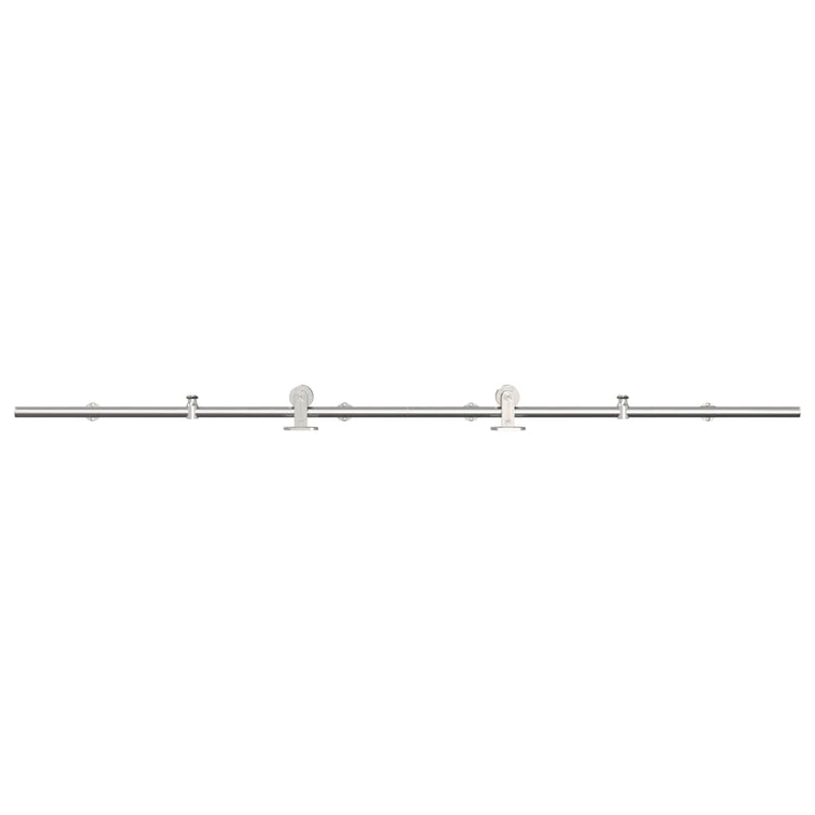 Vidaxl Schiebetürteile Set 200 cm Edelstahl Silberfarbe