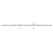 Vidaxl Schiebetürteile Set 200 cm Edelstahl Silberfarbe - afbeelding 2