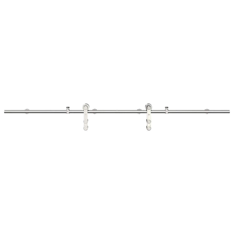 Vidaxl Schiebetürteile Set 200 cm Edelstahl Silberfarbe