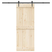 Vidaxl -Box mit Teilen für Schiebetür 213,5 cm Stahl schwarz - afbeelding 1