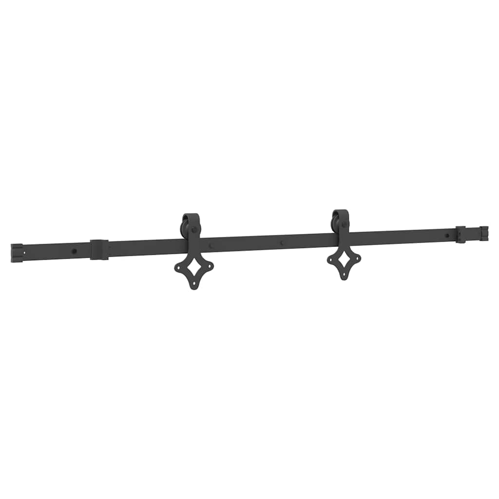 Vidaxl -Box mit Teilen für Schiebetür 152,5 cm Stahl schwarz
