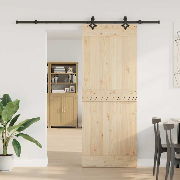Vidaxl -Box mit Teilen für Schiebetür 213,5 cm Stahl schwarz