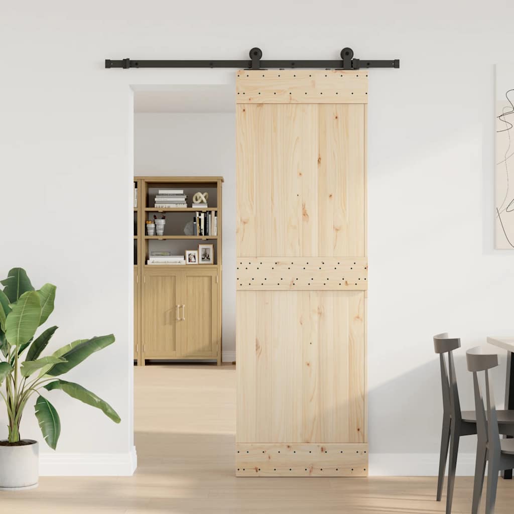 Vidaxxl Box mit Teilen für Schiebetür 152,5 cm Stahl schwarz