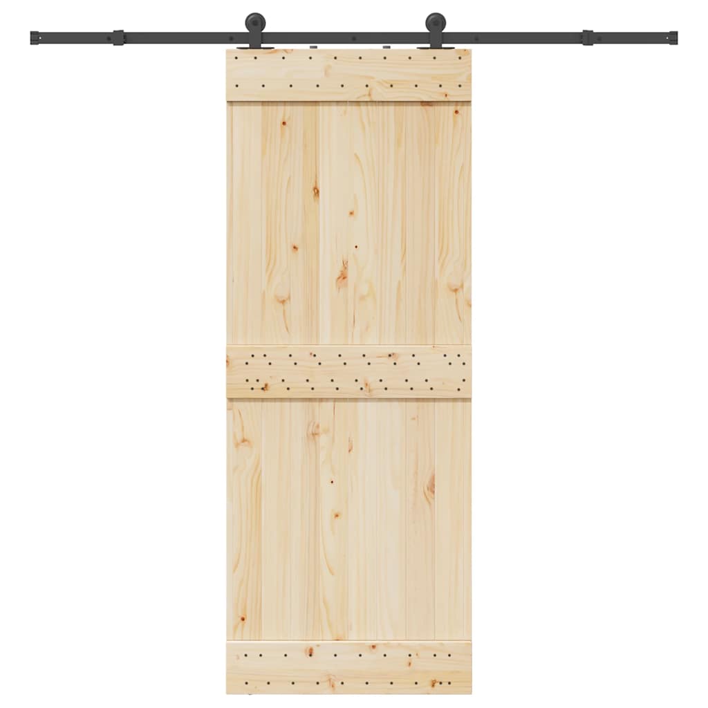 Vidaxxl Box mit Teilen für Schiebetür 213,5 cm Stahl schwarz