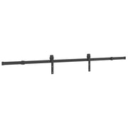 Vidaxl -Box mit Teilen für Schiebetür 213,5 cm Stahl schwarz - afbeelding 2