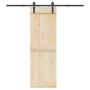 Vidaxl -Box mit Teilen für Schiebetür 200 cm Stahl schwarz - afbeelding 1