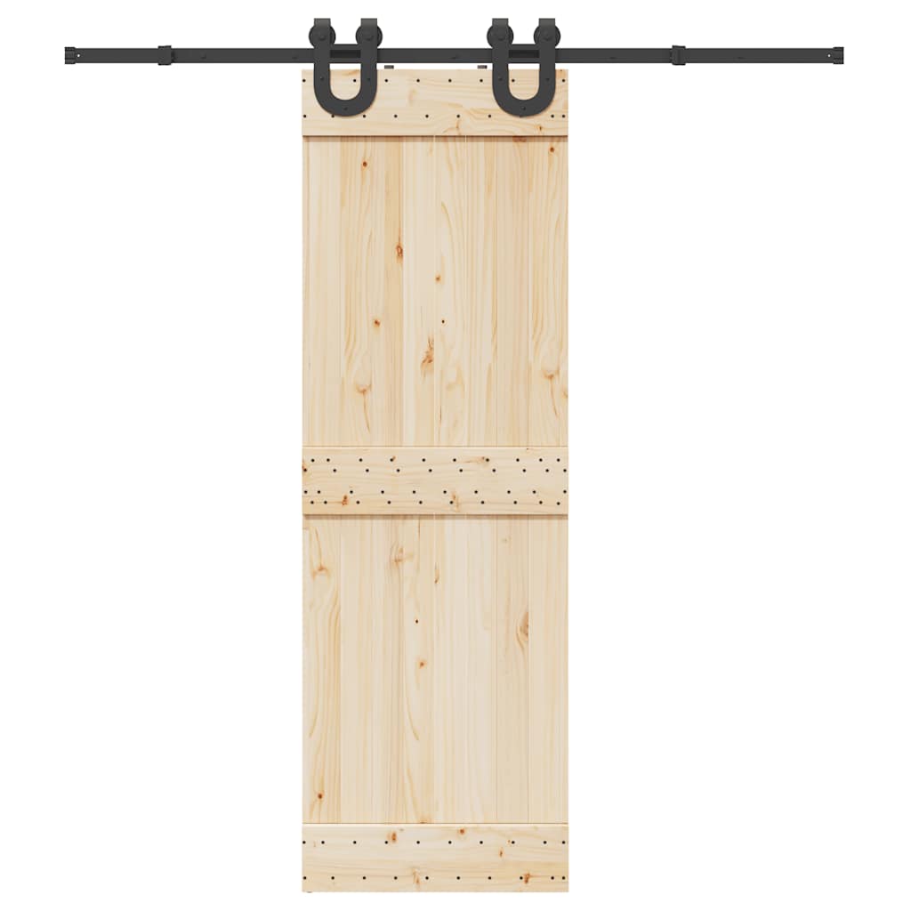 Vidaxl -Box mit Teilen für Schiebetür 200 cm Stahl schwarz