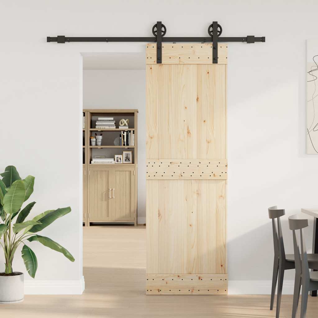Vidaxl -Box mit Teilen für Schiebetür 183 cm Stahl schwarz