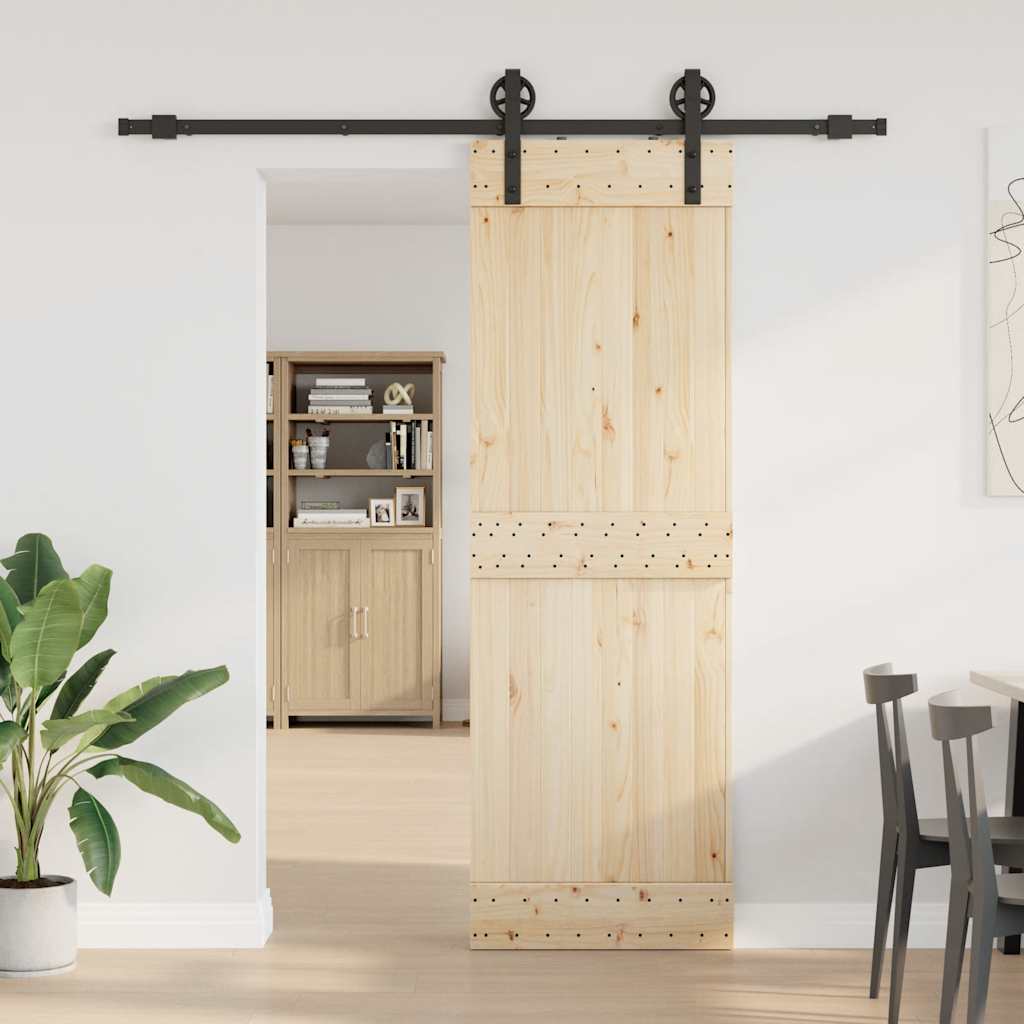 Vidaxl -Box mit Teilen für Schiebetür 200 cm Stahl schwarz