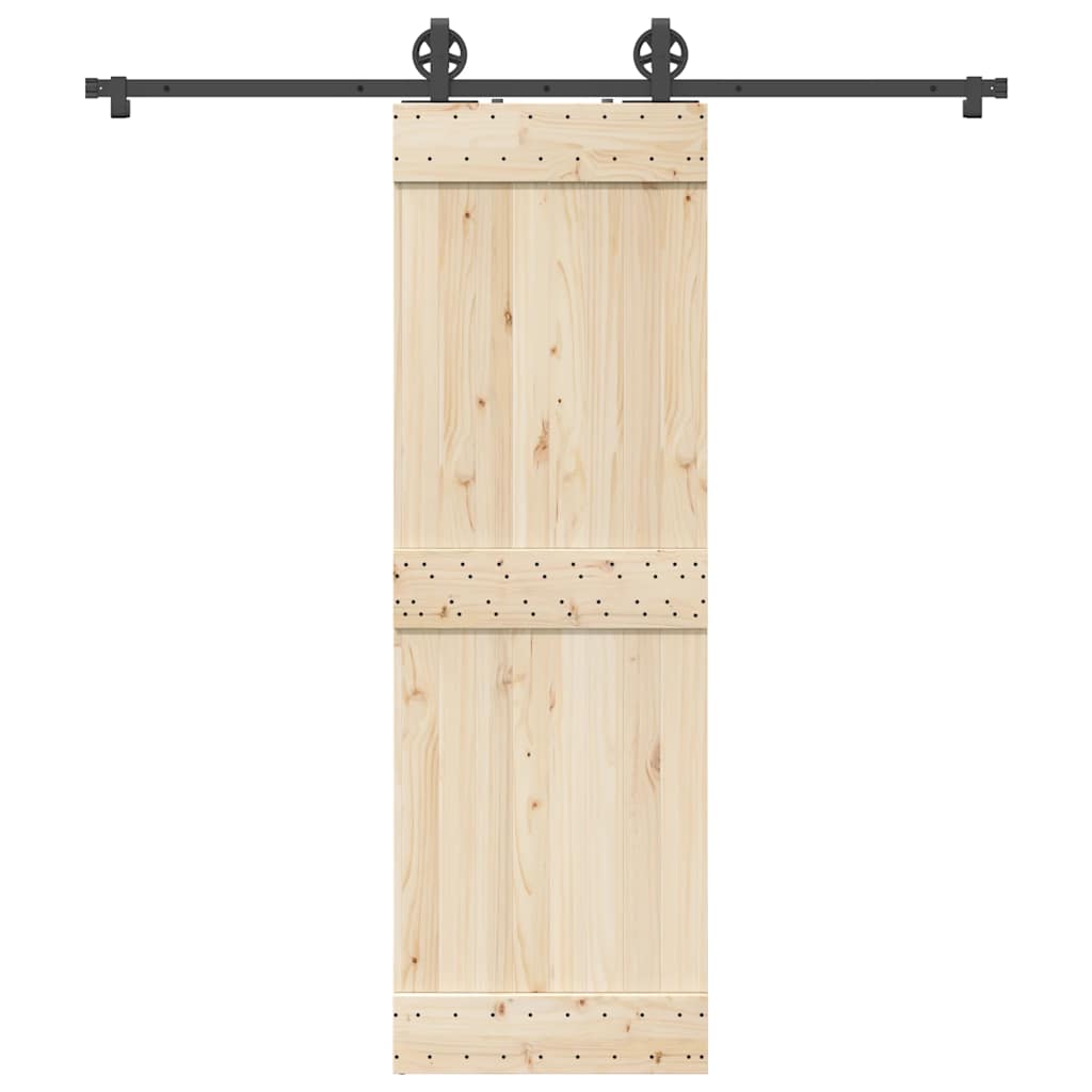 Vidaxl -Box mit Teilen für Schiebetür 200 cm Stahl schwarz