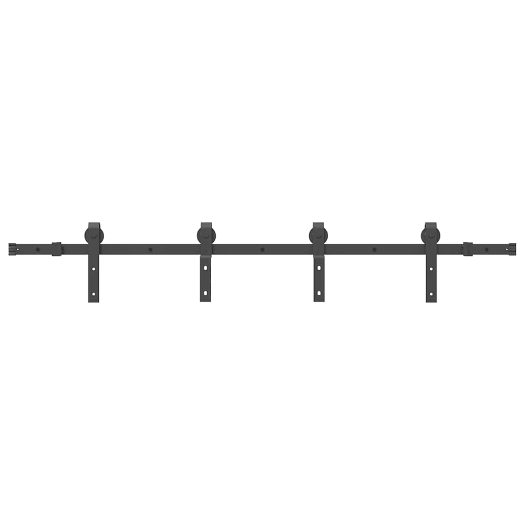 Vidaxl -Box mit Teilen für Schiebetür 183 cm Stahl schwarz