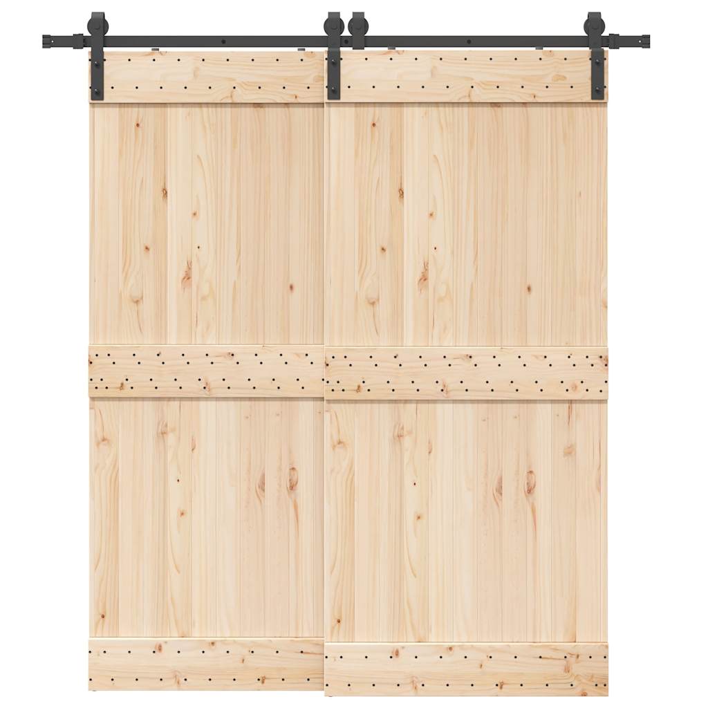 Vidaxl -Box mit Teilen für Schiebetür 200 cm Stahl schwarz
