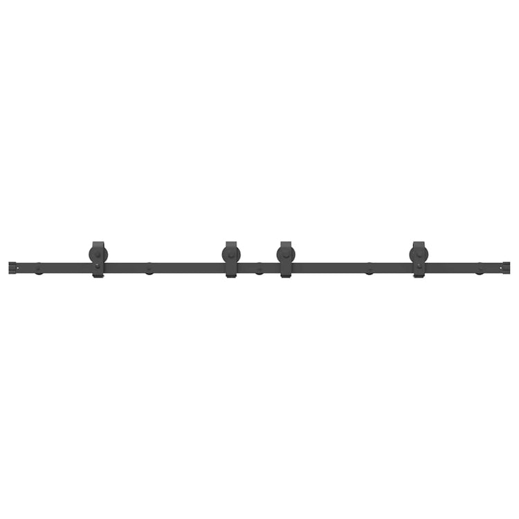 Vidaxl -Box mit Teilen für Schiebetür 183 cm Stahl schwarz