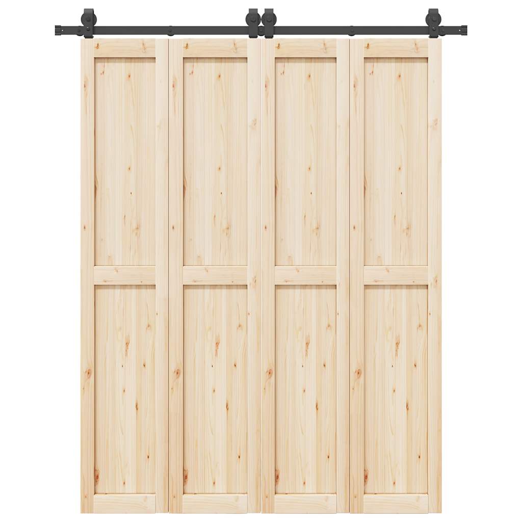 Vidaxl -Box mit Teilen für Schiebetür 183 cm Stahl schwarz