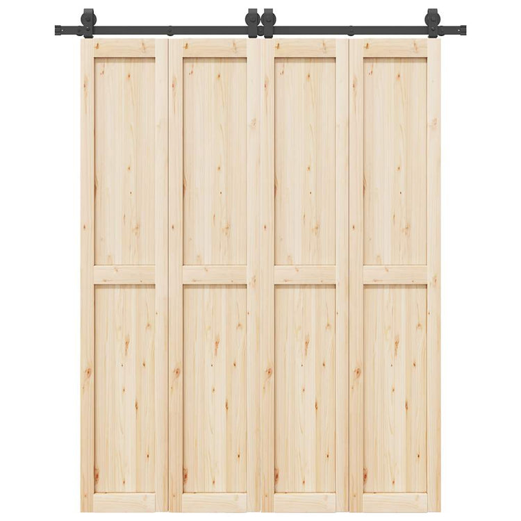 Vidaxl -Box mit Teilen für Schiebetür 183 cm Stahl schwarz