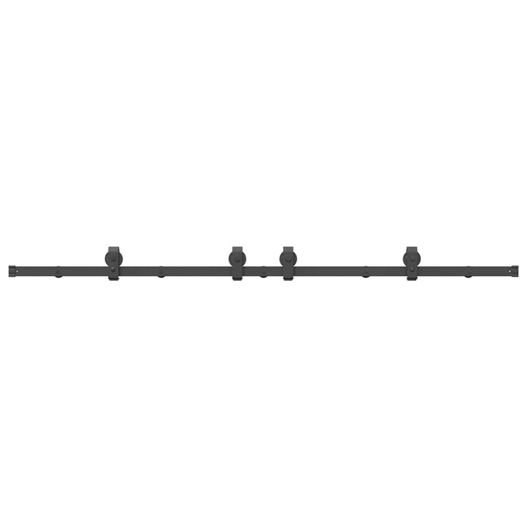Vidaxl -Box mit Teilen für Schiebetür 200 cm Stahl schwarz