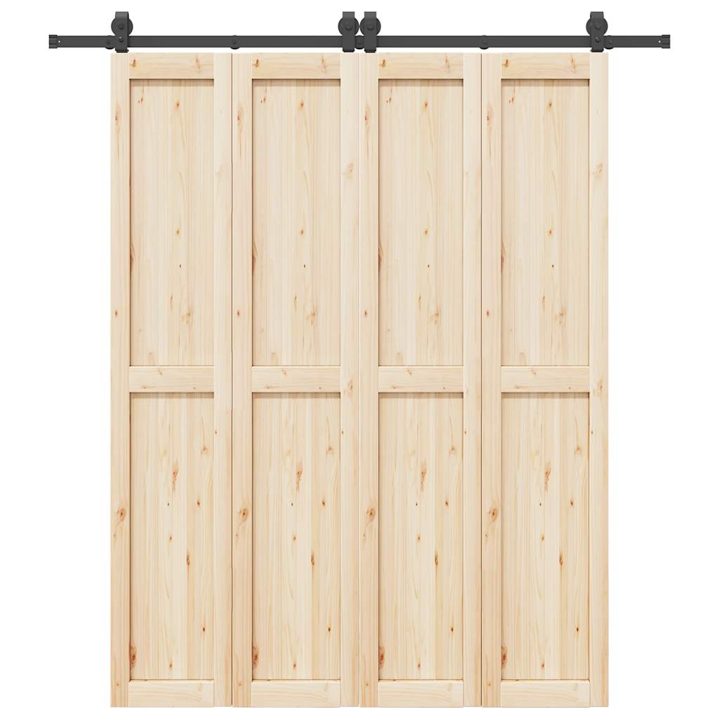 Vidaxl -Box mit Teilen für Schiebetür 200 cm Stahl schwarz